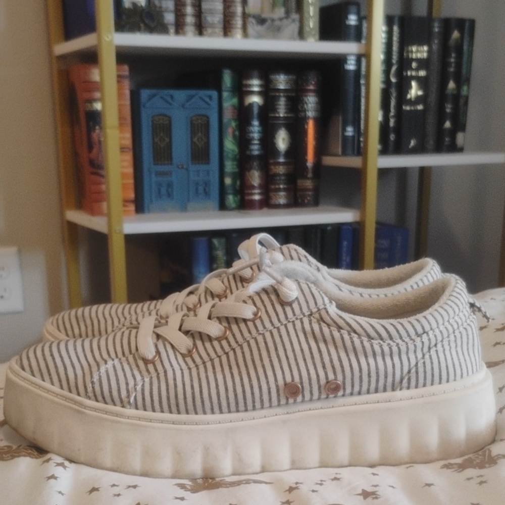 Roxy Adorable Striped Platform Sneakers